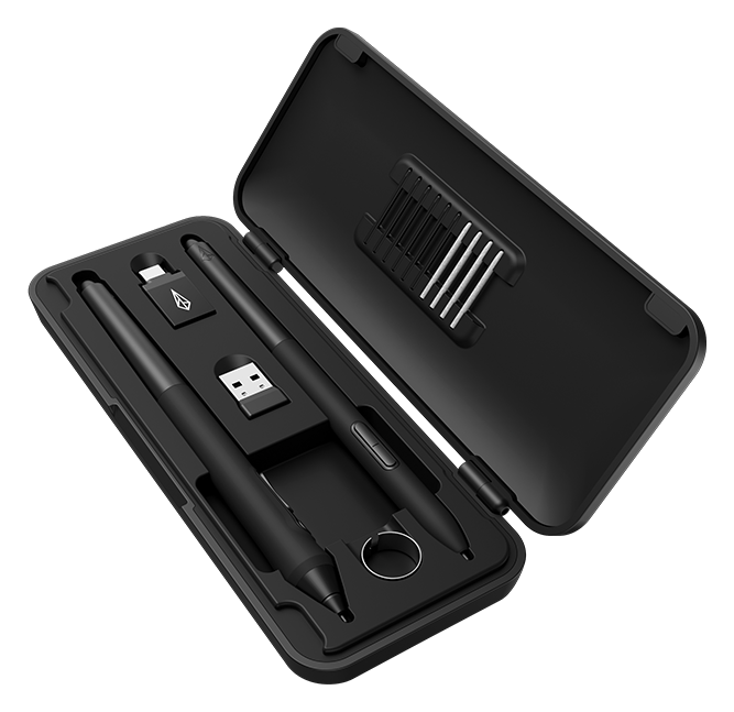 Both pens in case, Xencelabs Pen Tablet Small